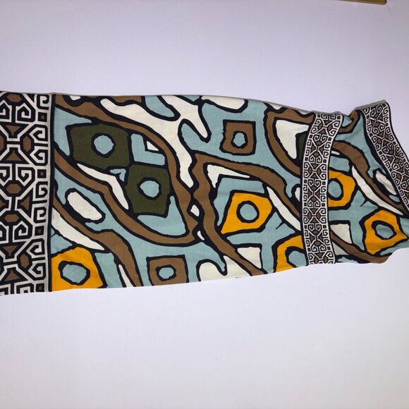 DVF Diane Von Furstenberg Societes One Shoulder 100% Silk Dress Aztec Stretch 2 - Picture 13 of 15